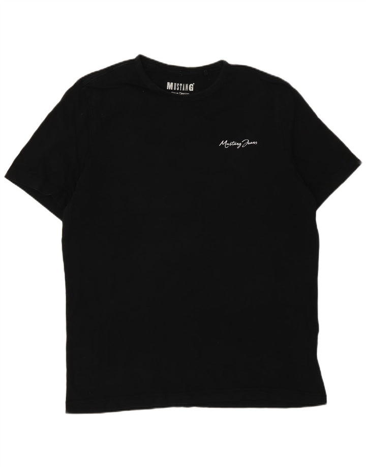 Mustang Herre T-Shirt Top Stor Sort