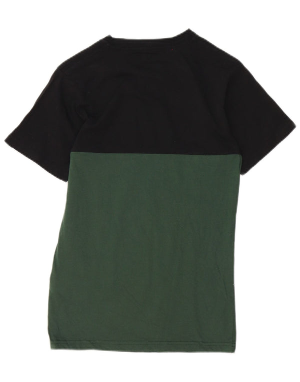 Vans Herre Classic Fit T-Shirt Top XS Sort Colourblock Bomuld