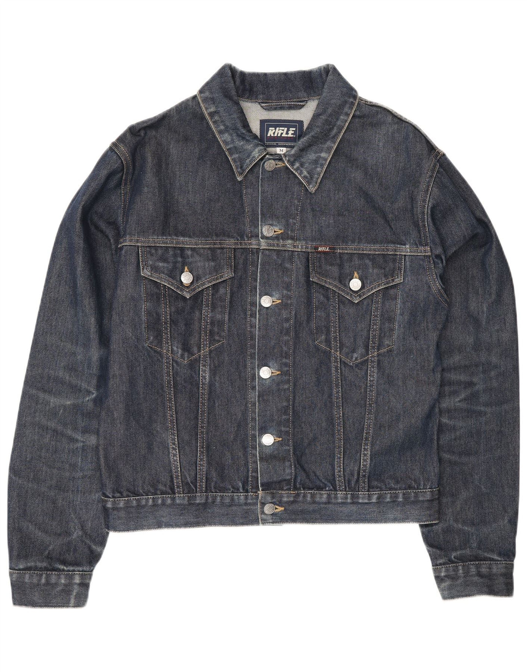 Rifle Herre denimjakke UK 38 Medium Navyblå Bomuld