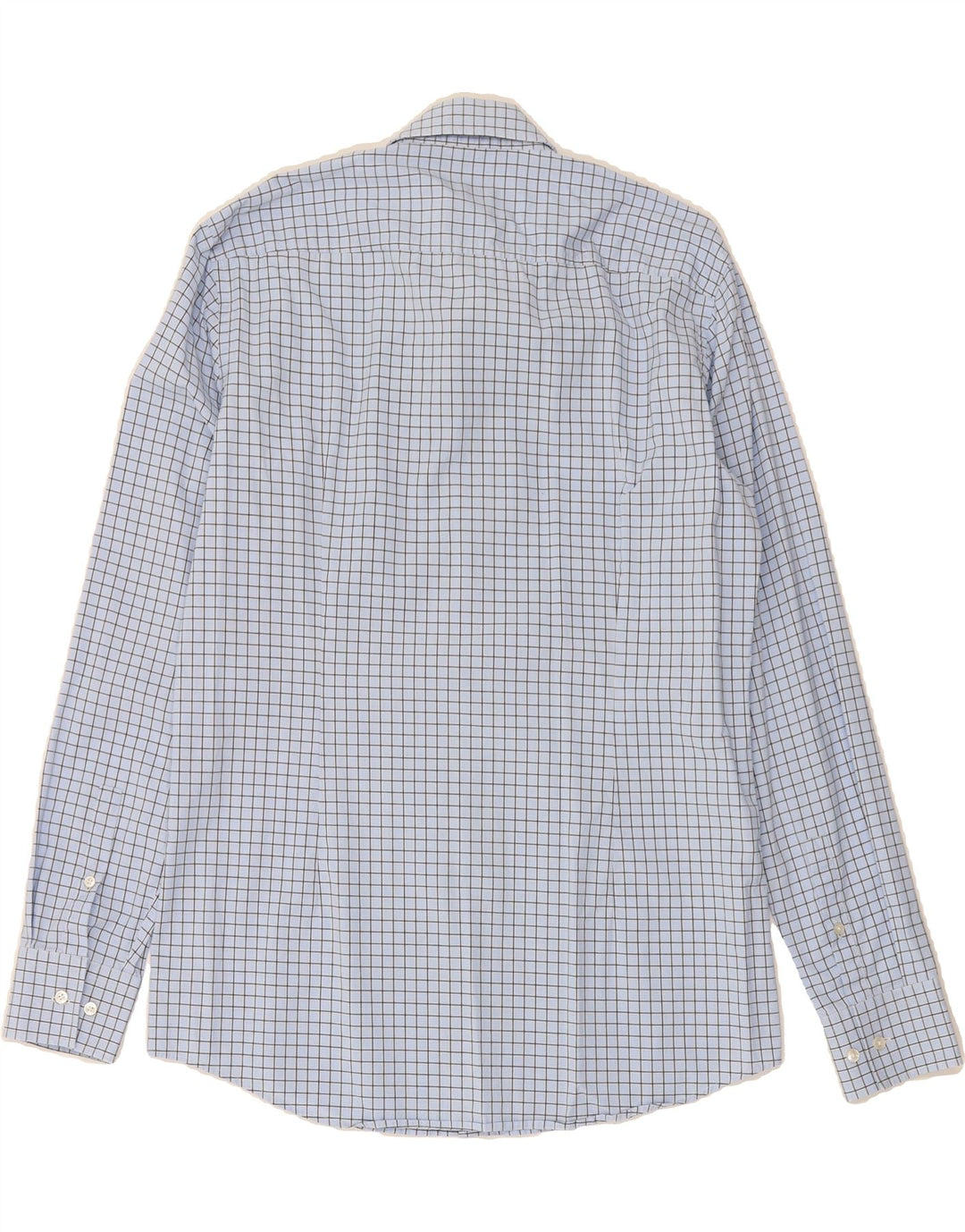 HUGO BOSS Herre Slim Fit skjorte str. 39 15 1/2 Medium Blue Ternet Bomuld
