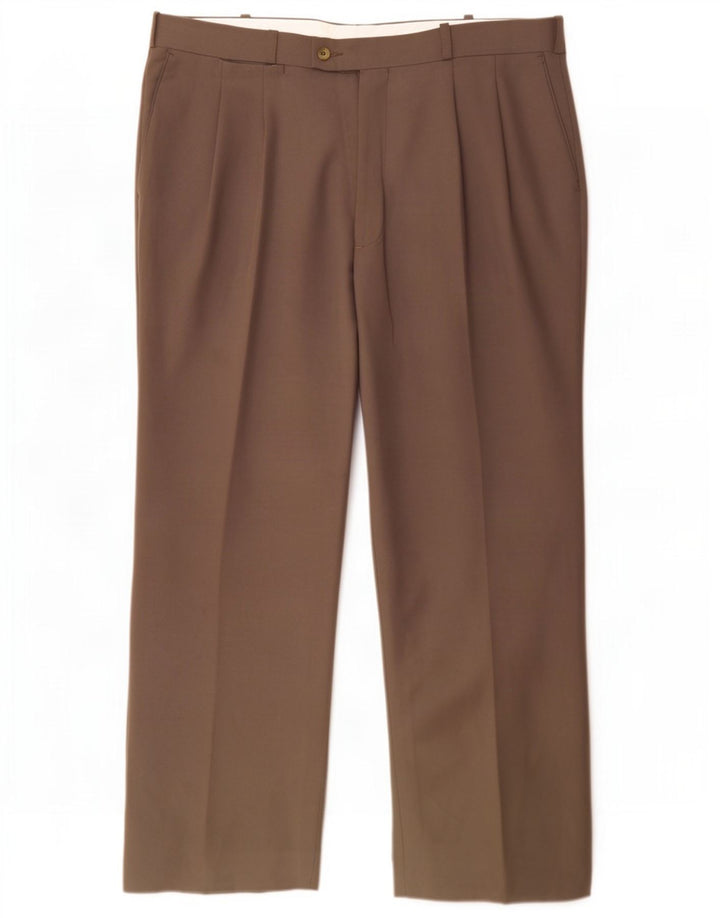 Farah Herre Pegged Suit Bukser W36 L29 Grå Polyester