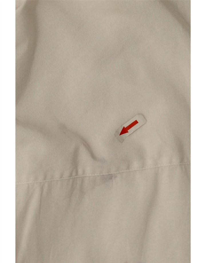 Zara Dame Oversized skjorte UK 14 Medium White Bomuld