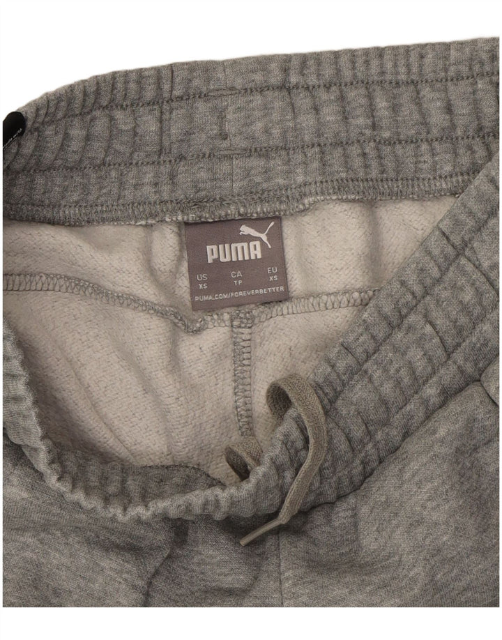 PUMA Mens Tracksuit Trousers Joggers XS Grey Cotton