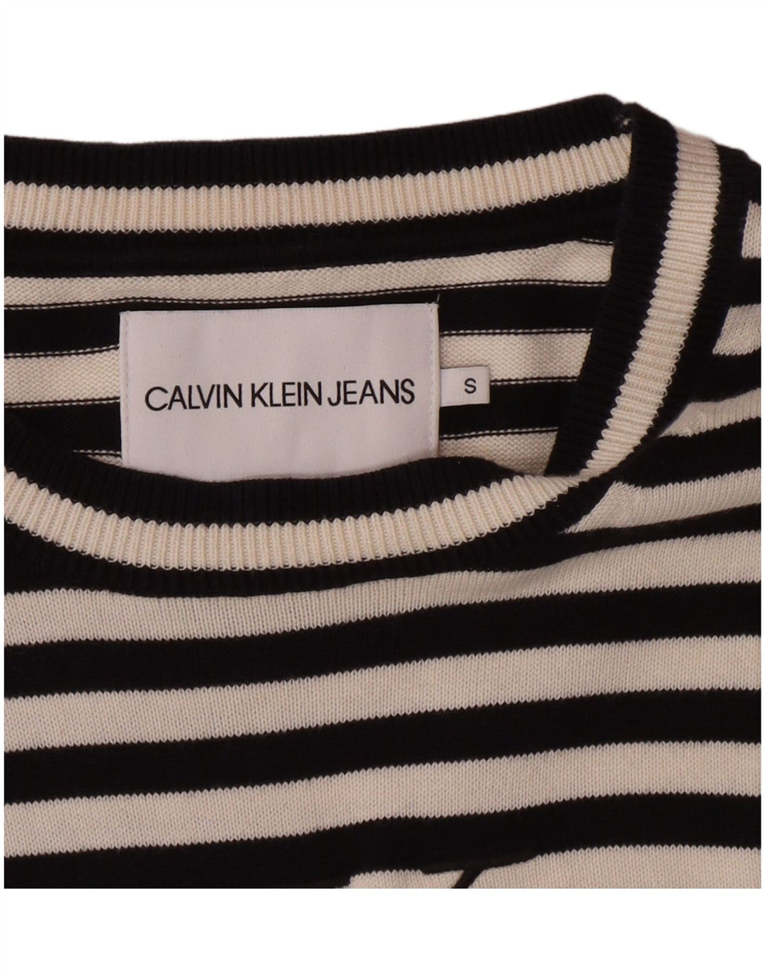 Calvin Klein Dame Boat Neck Jumper Sweater UK 10 Small Black Classic
