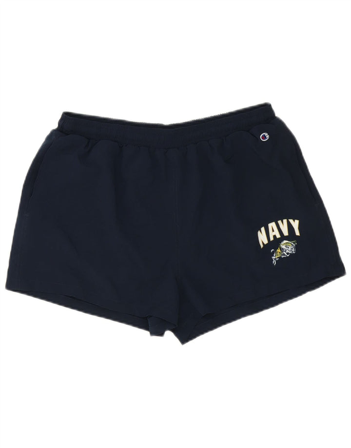 Champion kvinders grafiske sportsshorts UK 12 Medium Navy Blue Polyester