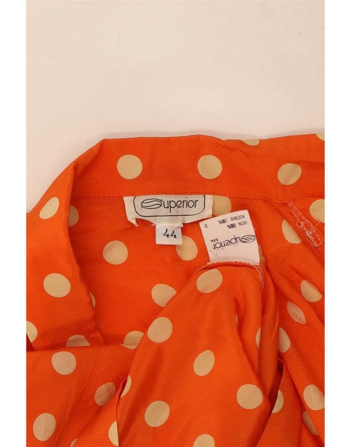 Superior Womens Crop kortærmet skjortebluse IT 44 Medium Orange