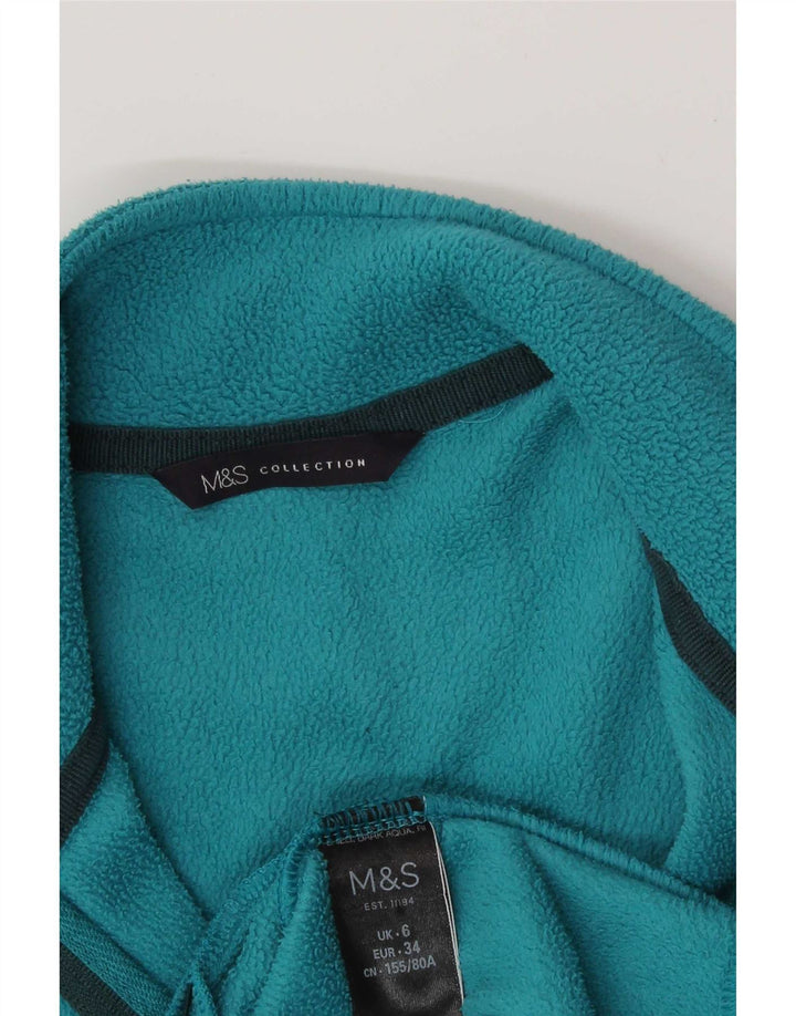 Marks & Spencer Fleecejakke til kvinder UK 6 XS Blå Polyester