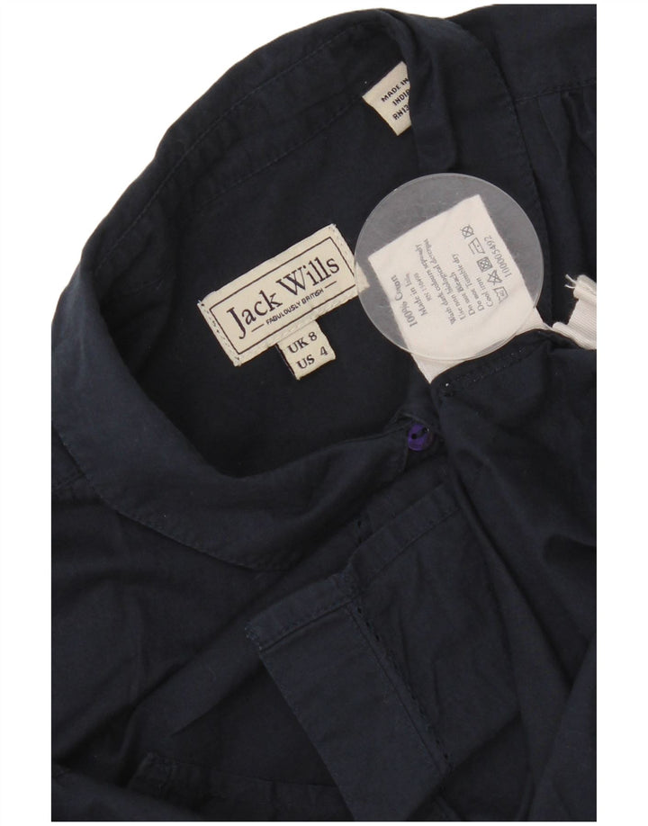 Jack Wills Dameskjorte UK 8 Lille marineblå bomuld