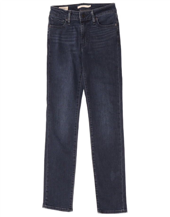 Levi's Dame 712 Slim Jeans W26 L30 Marineblå Bomuld