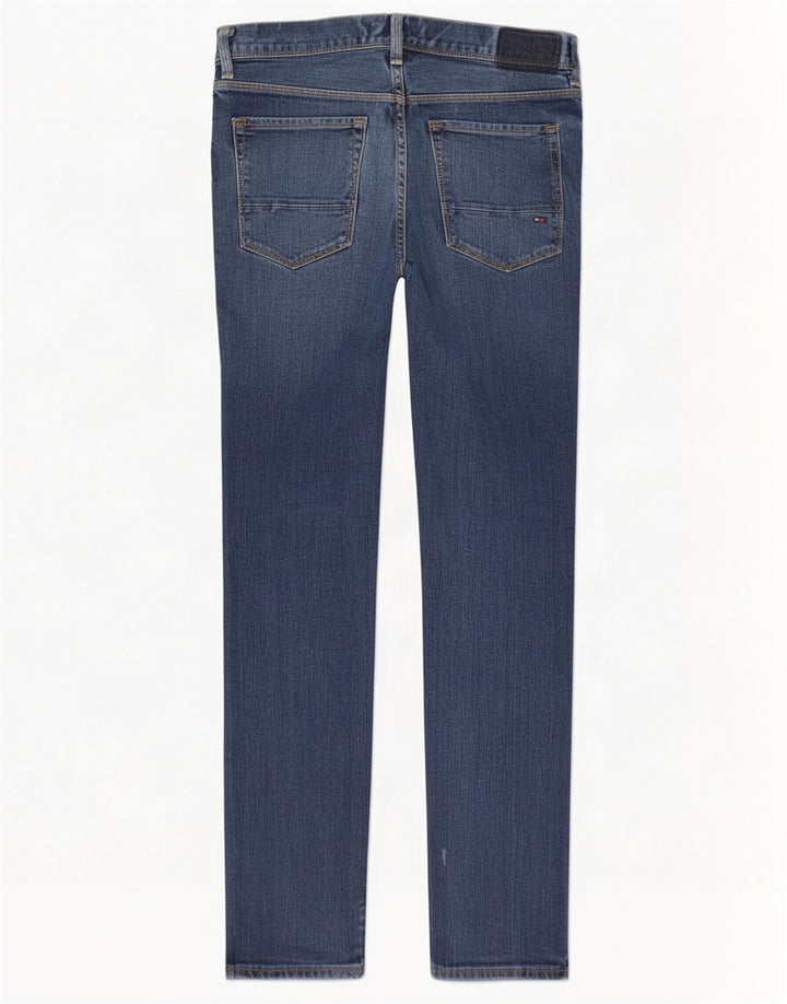 Tommy Hilfiger Herre Bleecker Distressed Slim Jeans W32 L32 Marineblå Bomuld