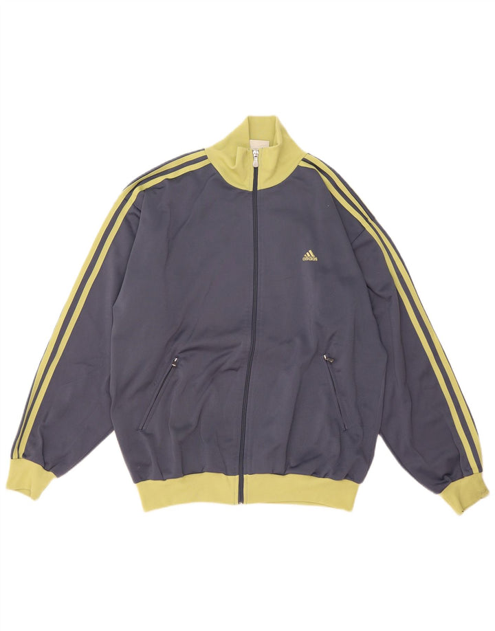 Adidas Træningsdragt til mænd Topjakke UK 38/40 Medium Grey Colourblock Polyester