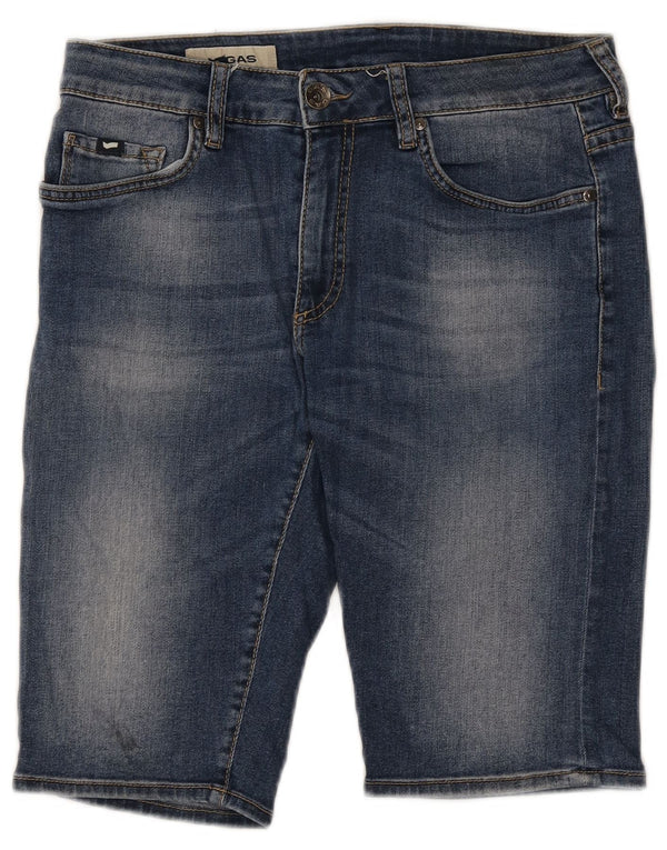Gas Herre Denim Shorts W33 Medium Blue Cotton