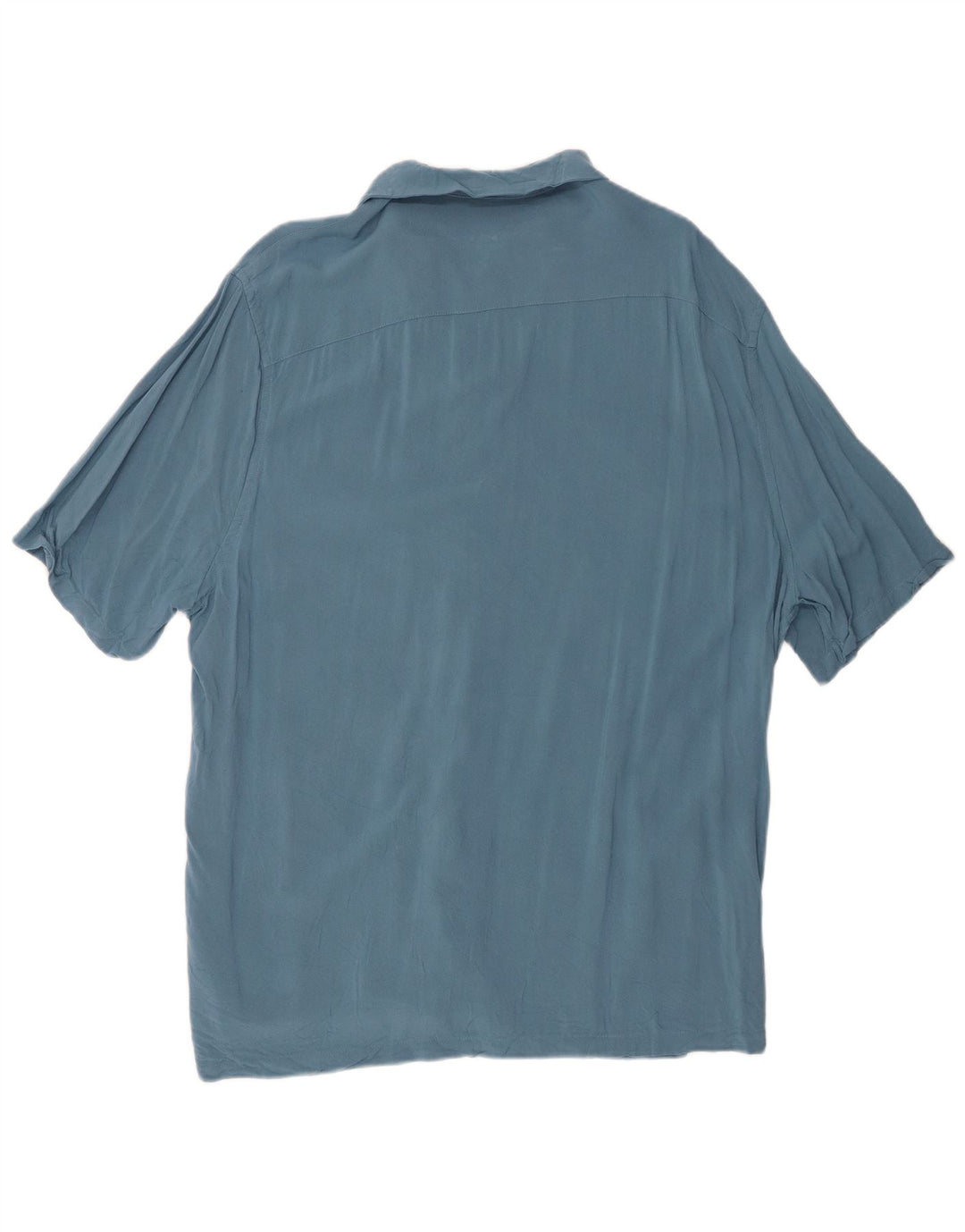 All Saints Herre Relaxed Fit skjorte 2XL blå viskose