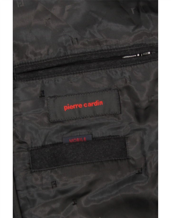 Pierre Cardin Herre Overfrakke IT 50 Stor Sort Uld
