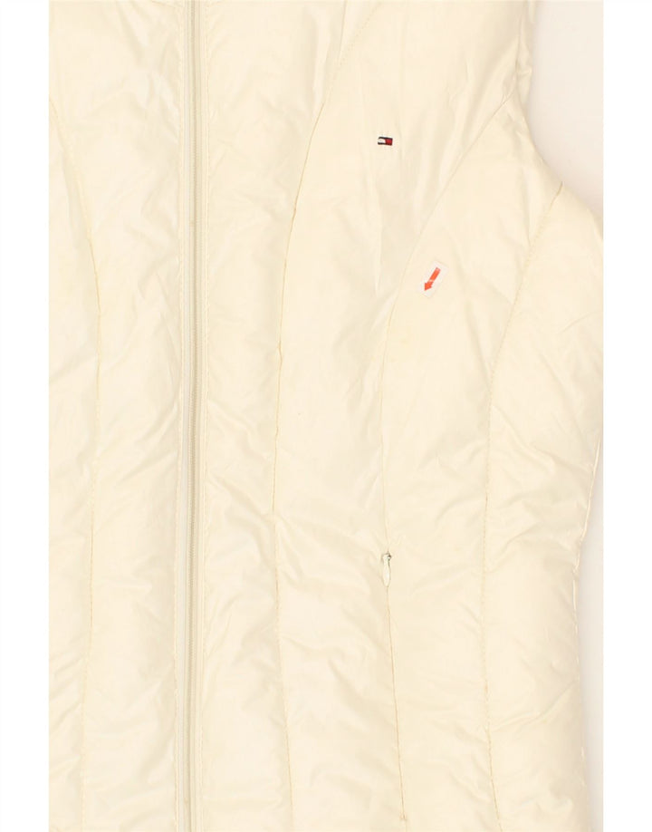 TOMMY HILFIGER Girls Padded Gilet 15-16 Years Off White Polyester Vintage Tommy Hilfiger and Second-Hand Tommy Hilfiger from Messina Hembry 