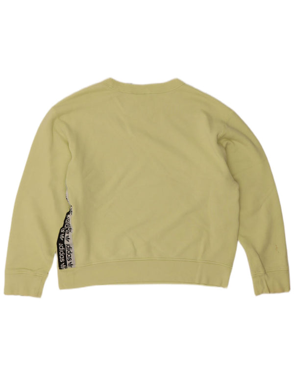 Adidas Herre Grafisk Loose Fit Sweatshirt Jumper Lille Grøn Bomuld