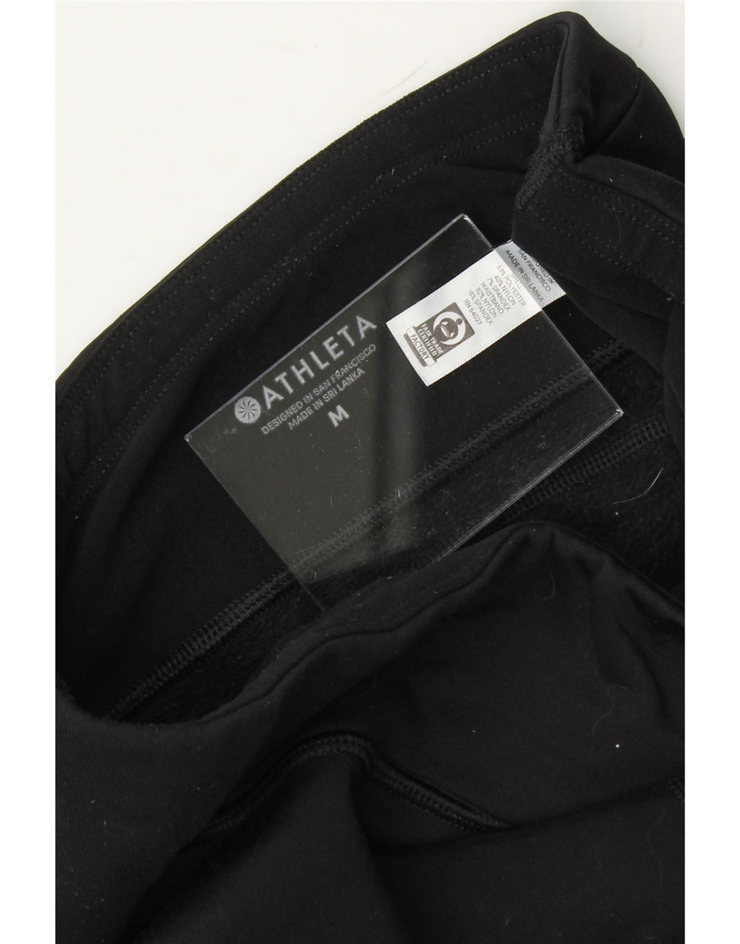 ATHLETA Womens Leggings UK 12 Medium  Black Polyester Vintage Athleta and Second-Hand Athleta from Messina Hembry 