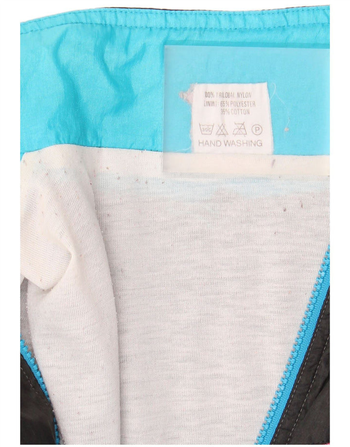 Vintage træningsdragt til mænd Topjakke Medium Blue Colourblock Nylon