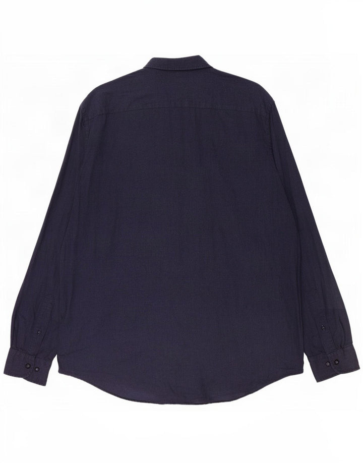 Tommy Hilfiger Herre Regular Fit skjorte XL marineblå bomuld