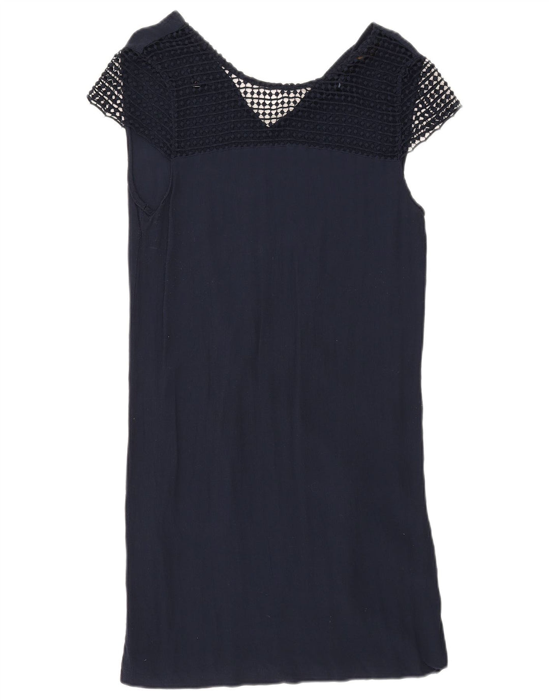 Zara Womens Shift Dress UK 12 Medium Navy Blue Polyester