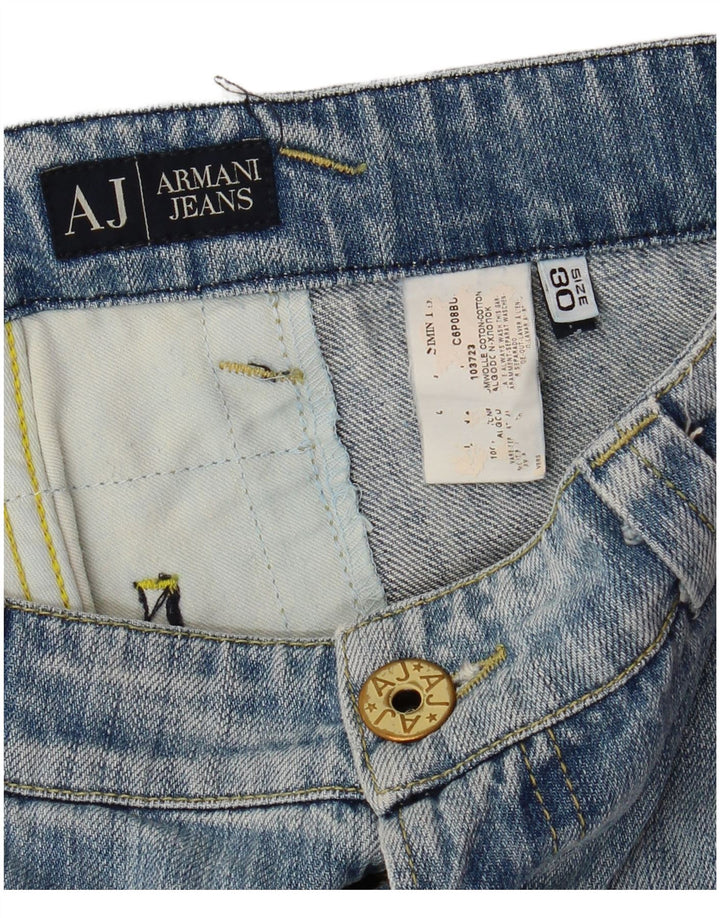 ARMANI Denimshorts til mænd W30 Mellemblå bomuld