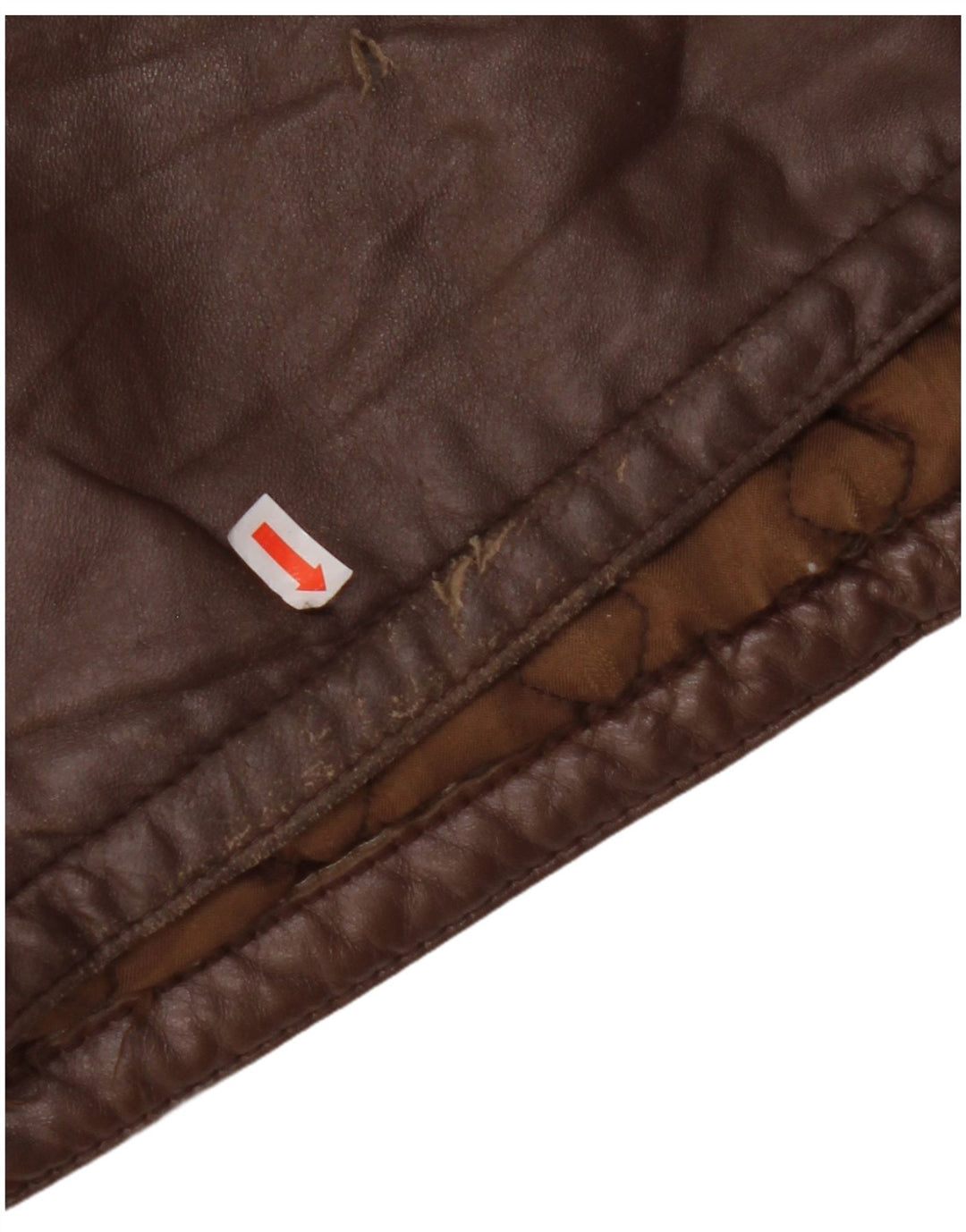 VINTAGE Herre Læderjakke IT 56 3XL Brun