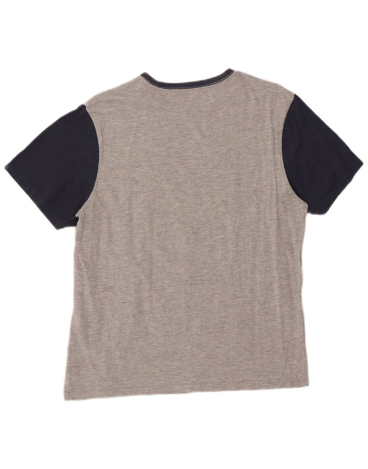Volcom Herre Grafisk T-Shirt Top Stor Grå Colourblock Bomuld