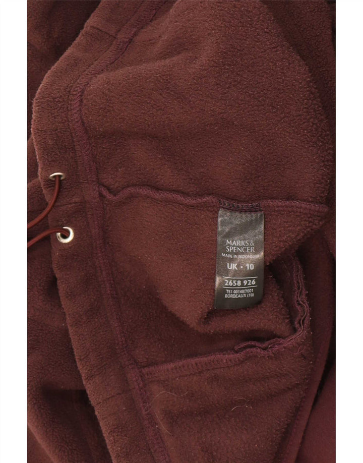 Marks & Spencer Fleecejakke til kvinder UK 10 Small Brown Colourblock