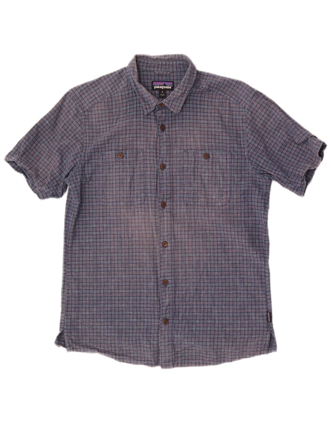 Patagonia Kortærmet Herreskjorte Medium Blue Check