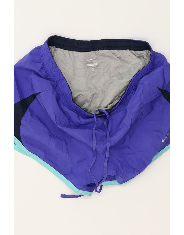 NIKE Womens Sport Shorts UK 10 Small  Blue Polyester Vintage Nike and Second-Hand Nike from Messina Hembry 