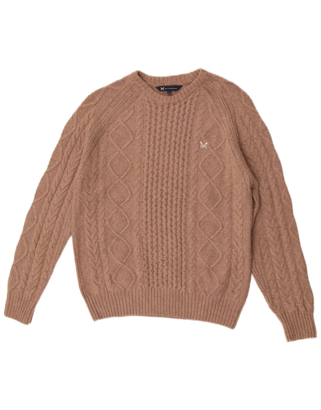 Crew Tøj Herre Crew Neck Jumper Sweater Stor Brun Viscose