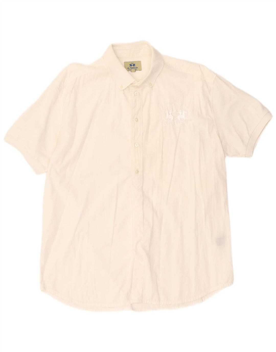 LA MARTINA Buenos Aires kortærmet trøje til mænd XL Hvid