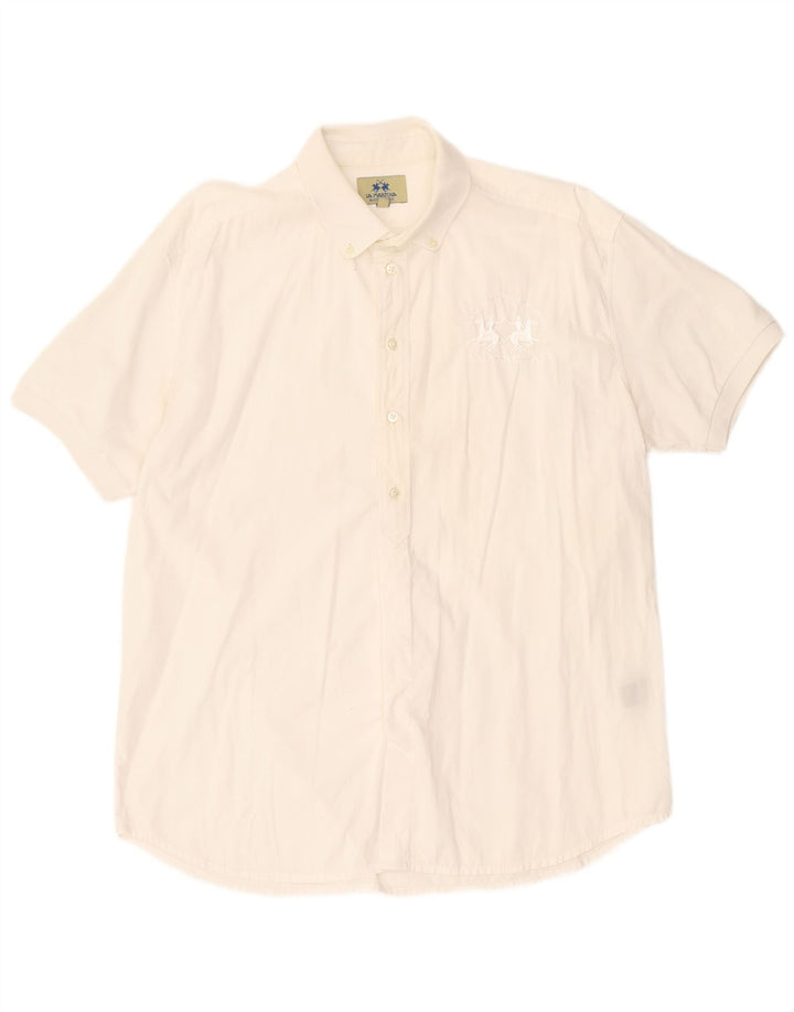 LA MARTINA Buenos Aires kortærmet trøje til mænd XL Hvid