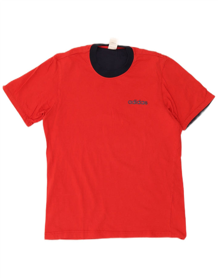 Adidas Herre grafisk T-shirt Top Medium Rød Bomuld