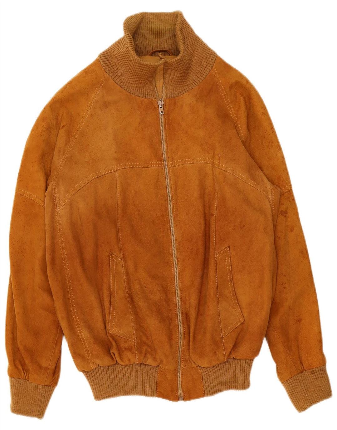 Vintage herre ruskind bomberjakke IT 50 Stort beige læder