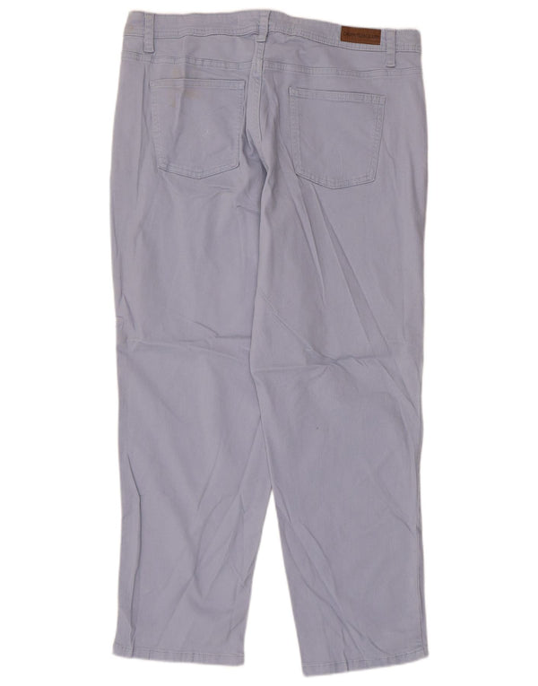 CALVIN KLEIN Cropped Bukser til kvinder US 14 XL W36 L25 Blå Bomuld