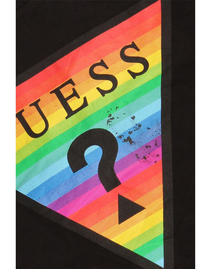 Guess Herre Grafisk Vest Top Stor Sort Bomuld