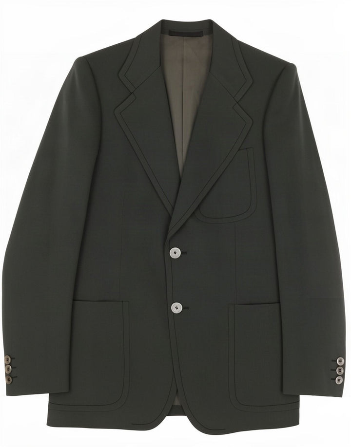 Marzotto Herre 2-knaps blazerjakke IT 48 Medium Green Virgin Wool
