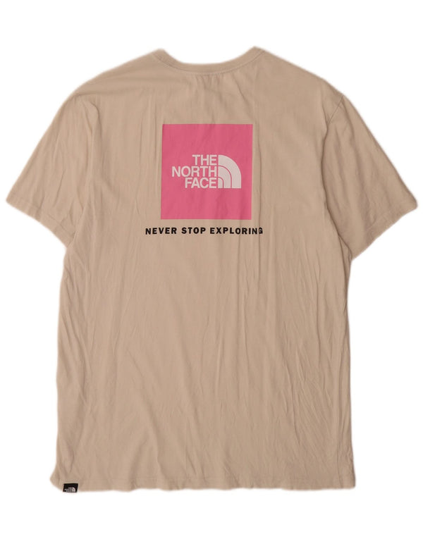 The North Face Herre Grafisk T-Shirt Top Stor Beige Bomuld