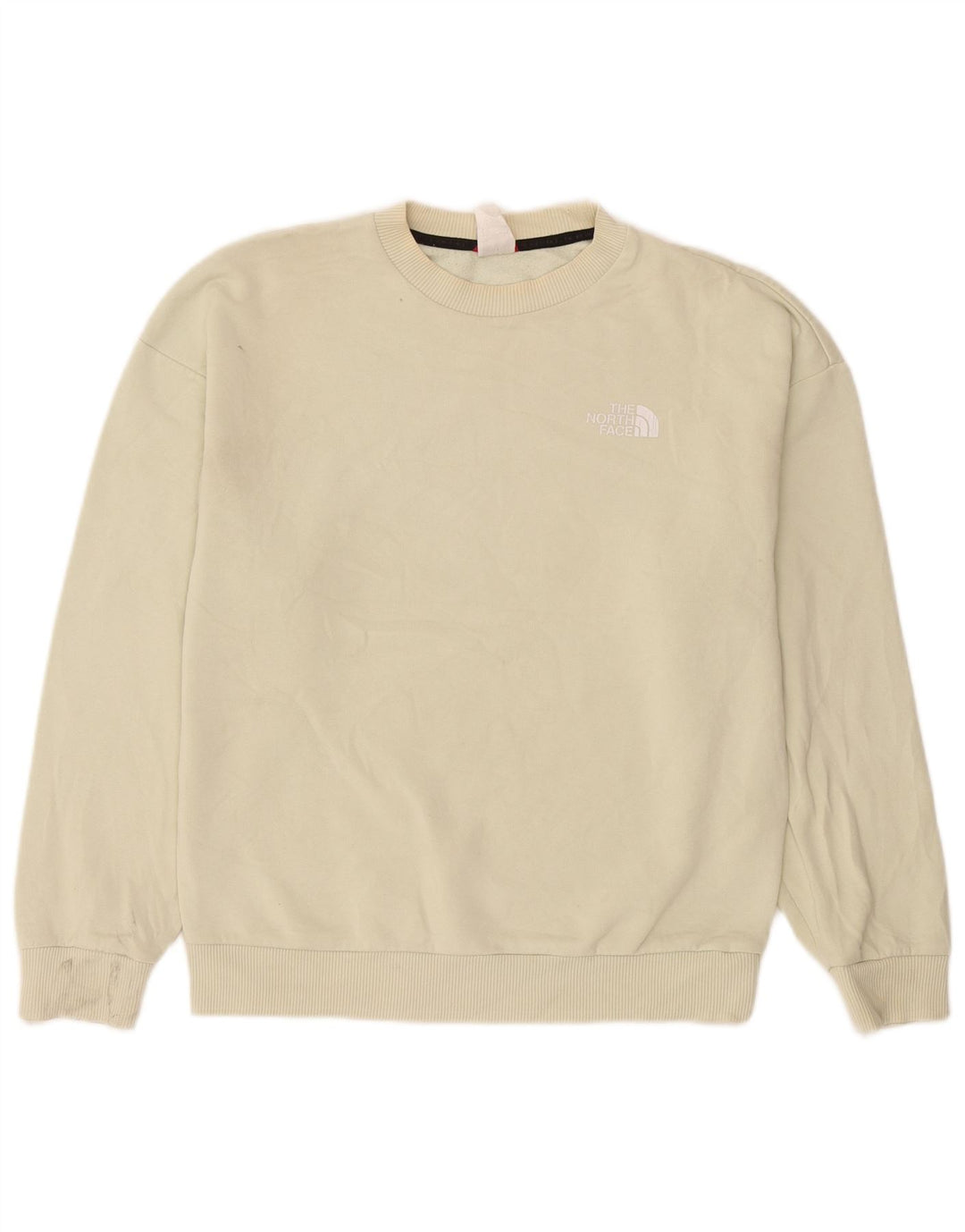 The North Face Dame Sweatshirt Jumper UK 14 Medium Off White Bomuld