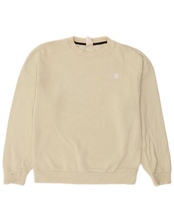 The North Face Dame Sweatshirt Jumper UK 14 Medium Off White Bomuld