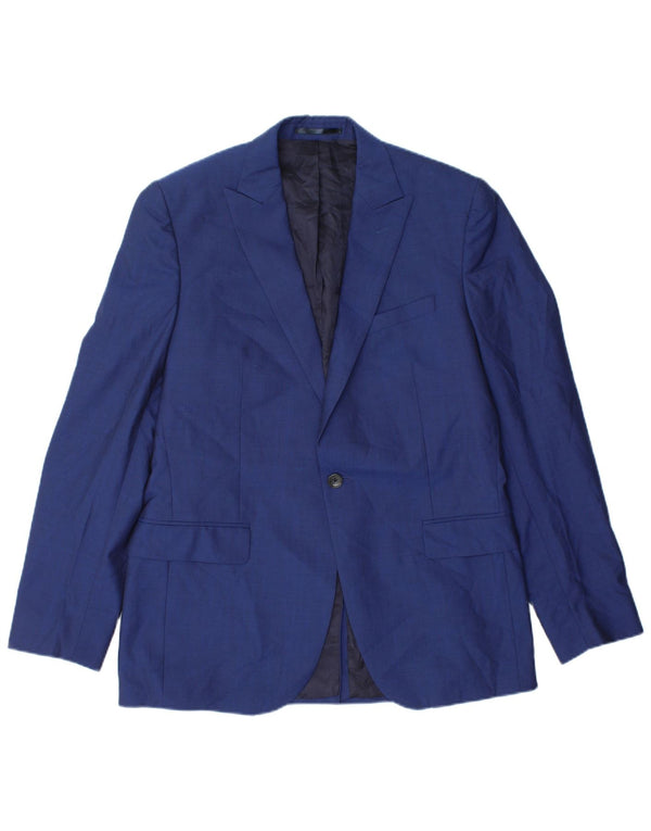 Reiss Herre 1 Knap Blazer Jacket UK 40 Large Blue Wool