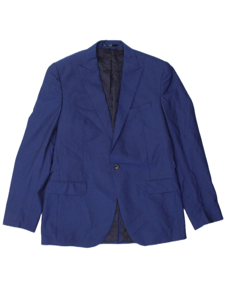 Reiss Herre 1 Knap Blazer Jacket UK 40 Large Blue Wool