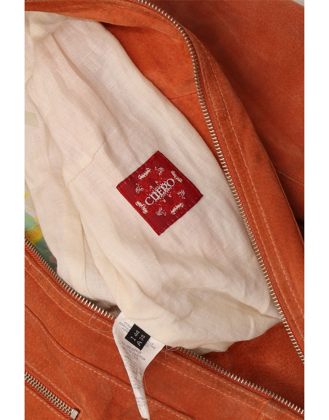 Vintage damebeskåret ruskindsjakke IT 44 medium brunt læder