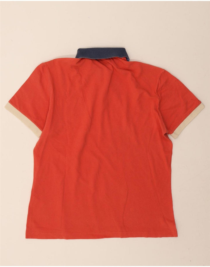 Fred Perry Herre Polo Shirt 2XL Rød Colourblock Bomuld