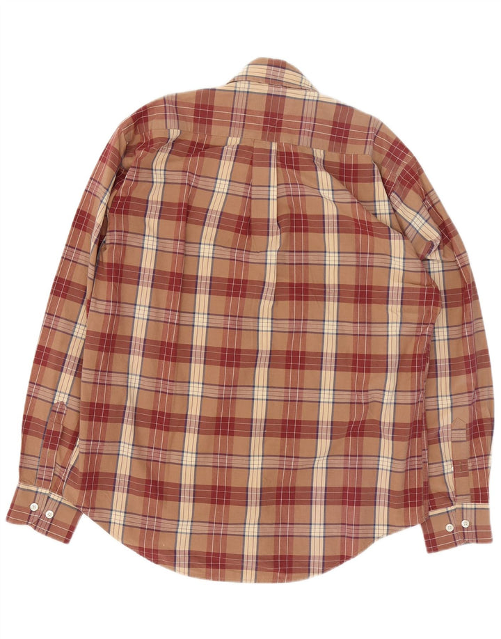 Tommy Hilfiger herreskjorte medium brun ternet bomuld