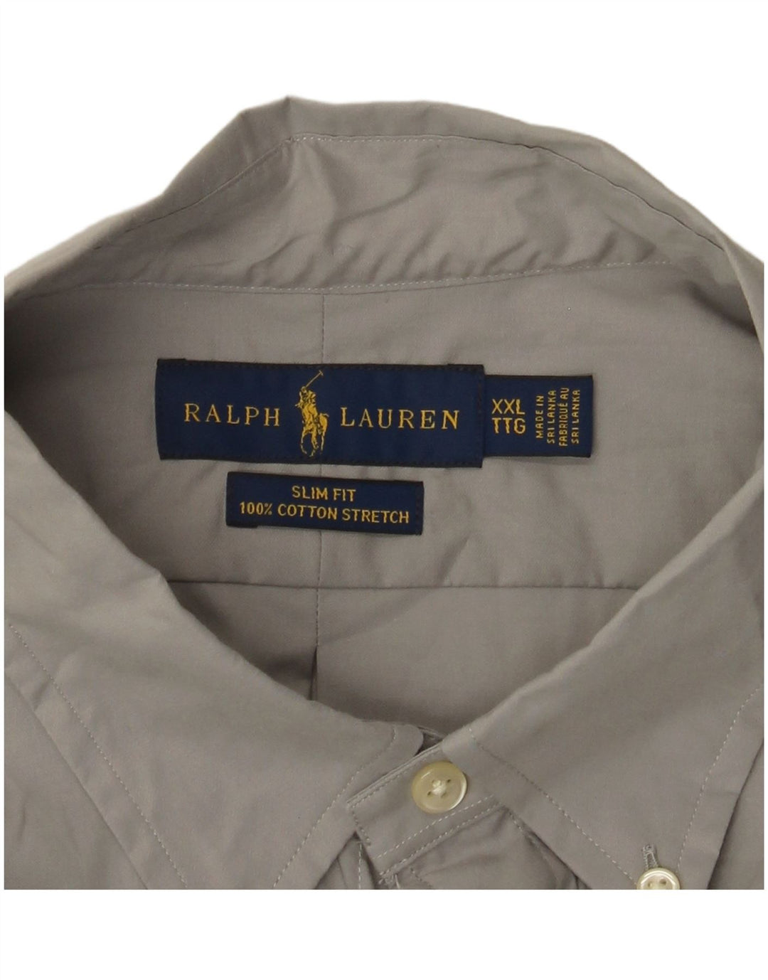 Ralph Lauren herre Slim Fit skjorte 2XL grå bomuld