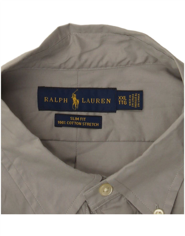 Ralph Lauren herre Slim Fit skjorte 2XL grå bomuld