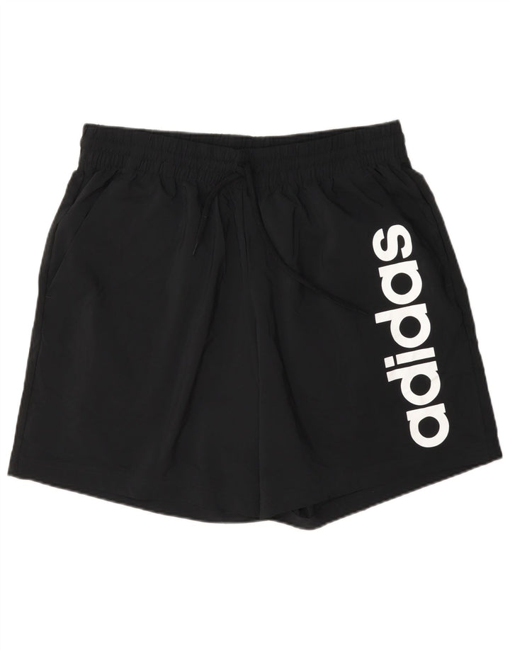 Adidas Herre grafiske sportsshorts store sorte polyester