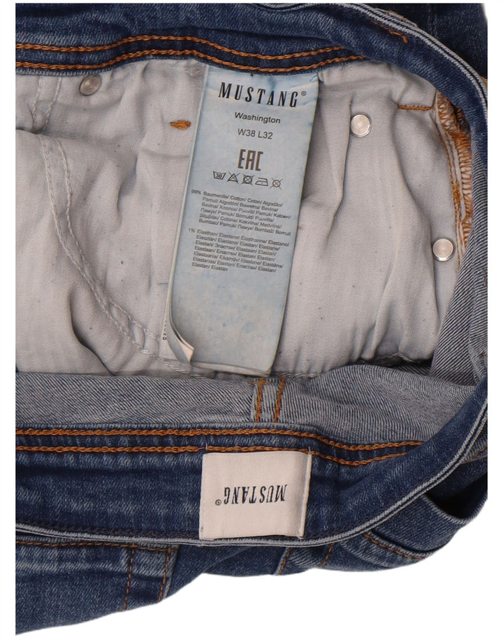 Mustang Herre Skinny Jeans W38 L27 Blå Bomuld